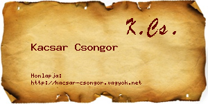 Kacsar Csongor névjegykártya